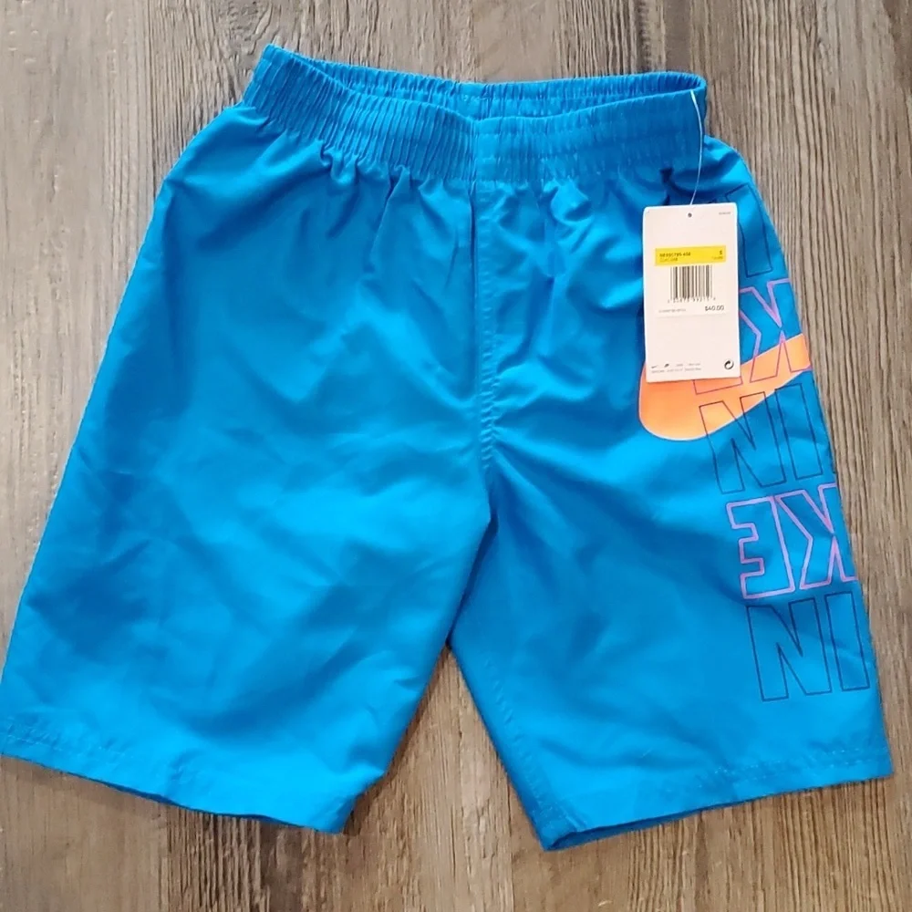 NIKE B BLOCK LOGO 8IN SWIM TRUNKS Size XL